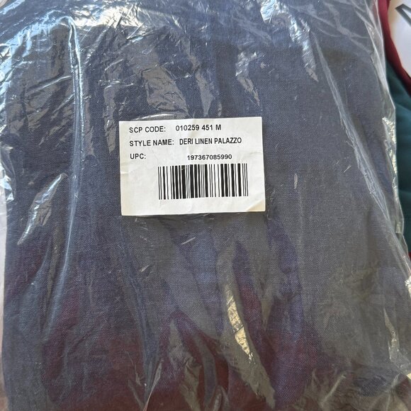 Lilly Pulitzer 31" Deri Linen Palazzo Pant in True Navy - Picture 6 of 6